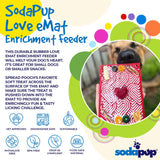 SodaPup Heart Design "Love" eMat Lick Mat (Large, Red)