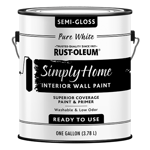 Rust-Oleum Sure Color Semi-Gloss White Interior Wall Paint and