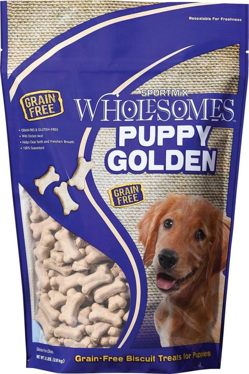 SPORTMiX Wholesomes Puppy Golden Biscuits Grain Free Dog Treats