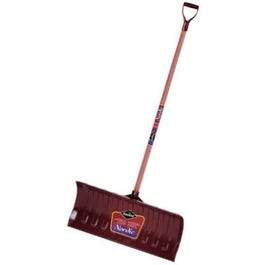 26-In. Poly Snow Pusher With Hardwood D-Handle