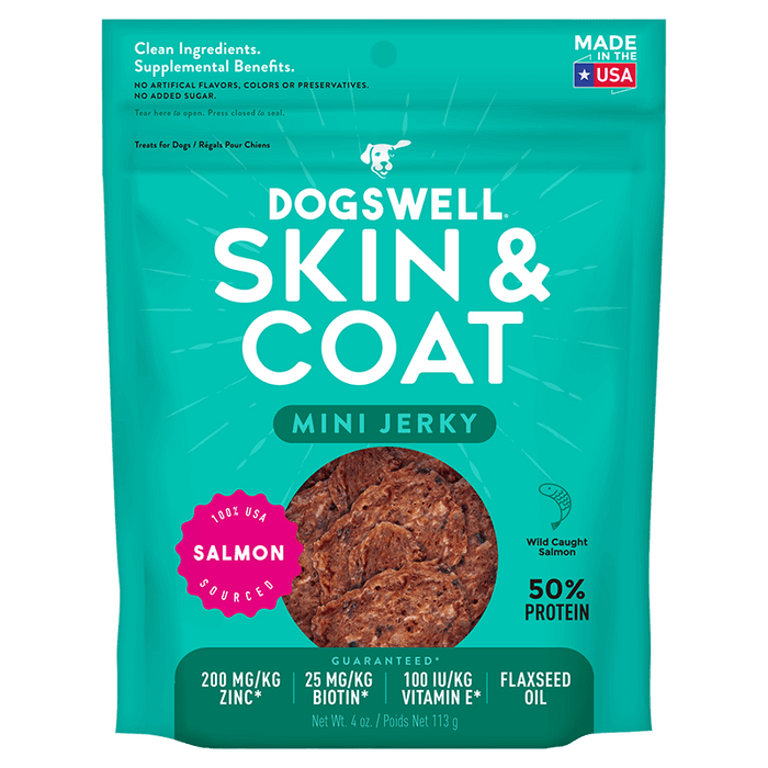 Dogswell Skin & Coat Mini Jerky Treats Salmon