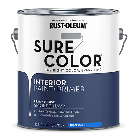 Rust-Oleum Sure Color Eggshell Interior Wall Paint 1 Gallon Smoked Navy