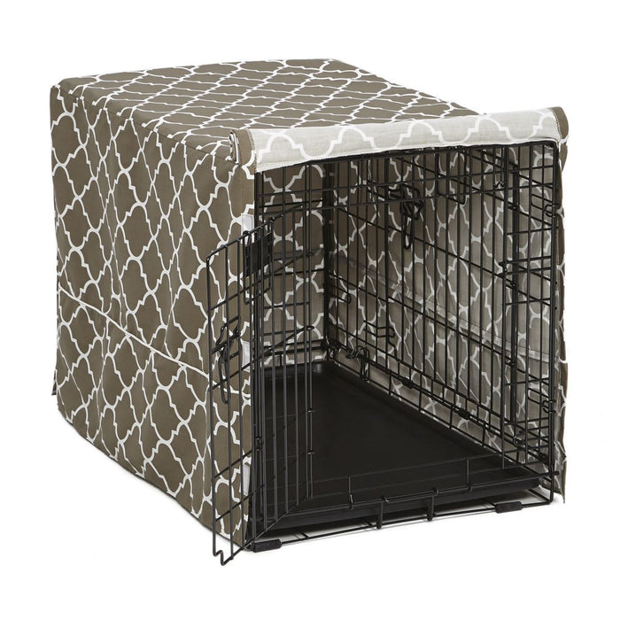 MidWest Homes For Pets 30" QuietTime Defender Brown Covella Crate Cover