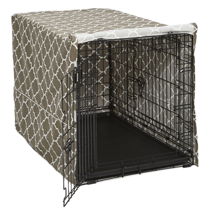 MidWest Homes For Pets 36" QuietTime Defender Brown Covella Crate Cover