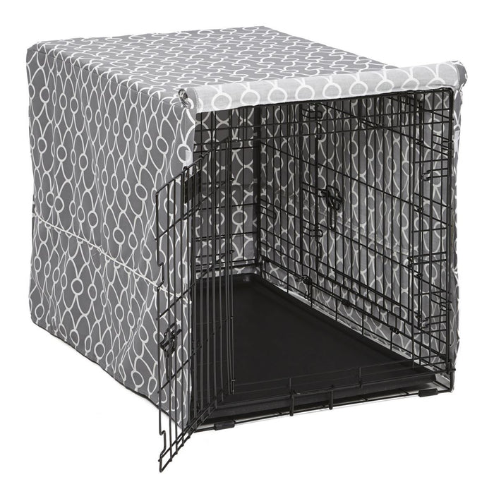 MidWest Homes For Pets 36" QuietTime Defender Gray Covella Crate Cover