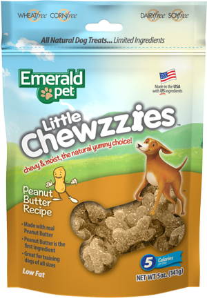 Emerald Pet Little Chewzzies Peanut Butter Dog Treats
