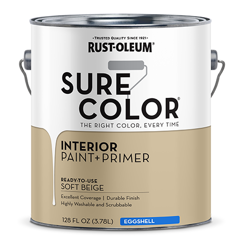 Rust-Oleum Sure Color Eggshell Interior Wall Paint 1 Gallon Soft Beige