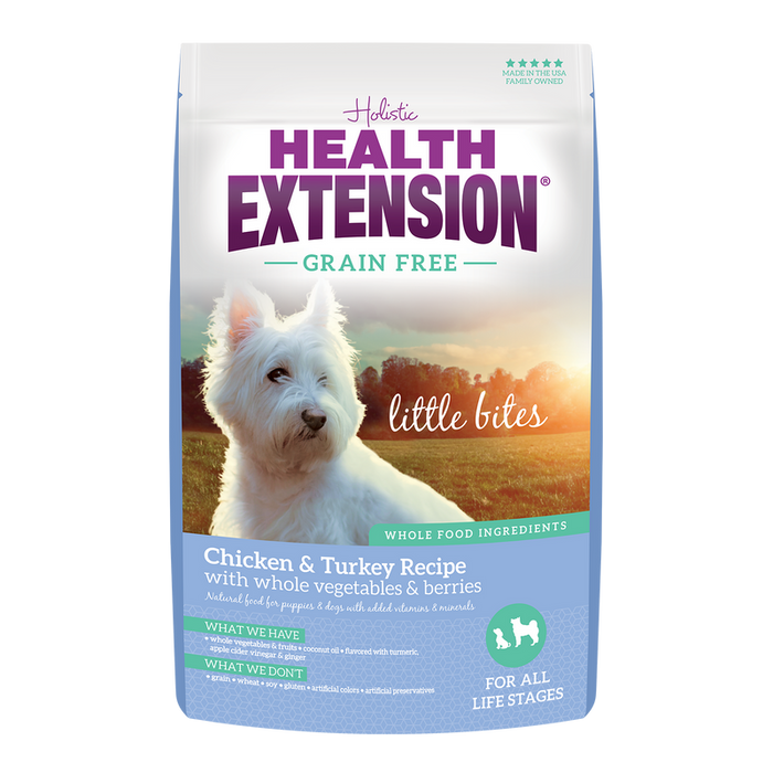 Health Extension Grain Free Chicken & Turkey Little Bites Recipe for Dog