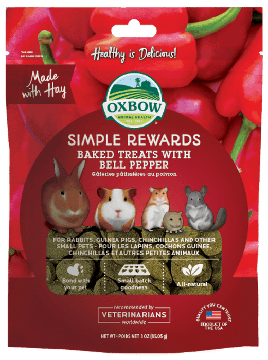 Oxbow Simple Rewards Baked Treats with Bell Pepper (3-oz)