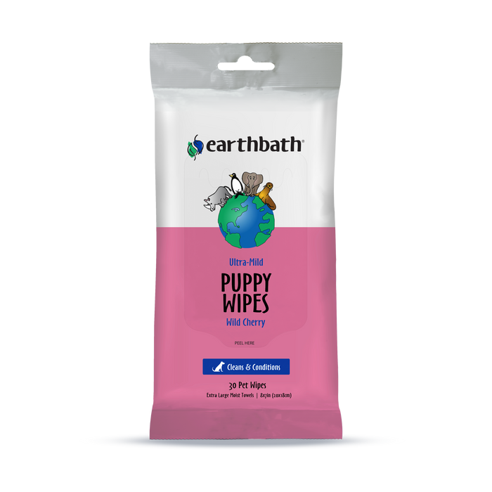 Earthbath Grooming Wipes Wild Cherry for Puppy