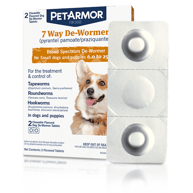 PetArmor® 7 Way De-Wormer (Pyrantel Pamoate and Praziquantel) for Puppies and Small Dogs