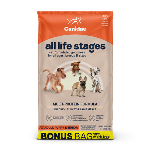 Canidae All Life Stages Multi-Protein Chicken, Turkey, Lamb & Fish Meals Recipe Dry Dog Food (44-lb)
