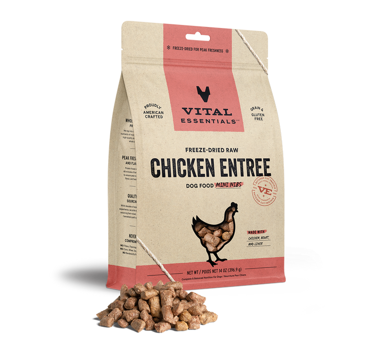 Vital Essentials Freeze-Dried Raw Chicken Entrée Mini Nibs Dog Food