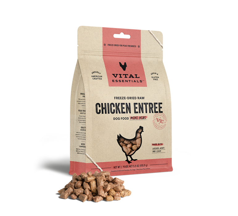 Vital Essentials Freeze-Dried Raw Chicken Entrée Mini Nibs Dog Food