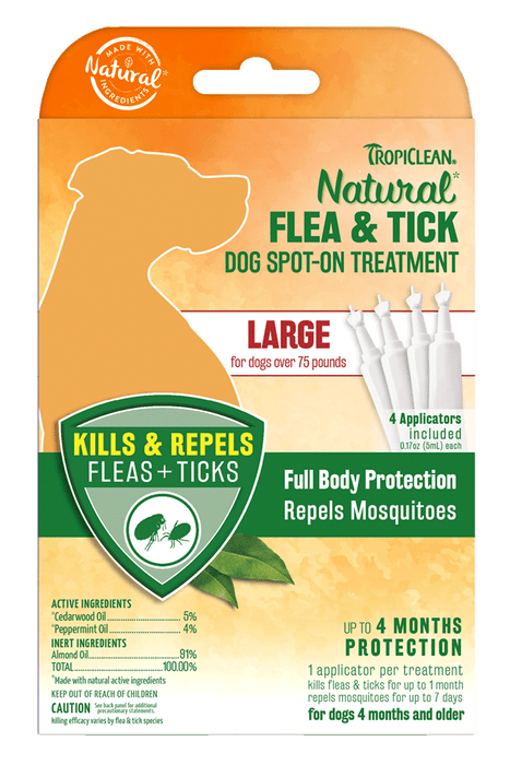 TropiClean Natural Flea & Tick Spot-On Treatment