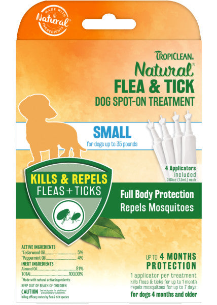 TropiClean Natural Flea & Tick Spot-On Treatment